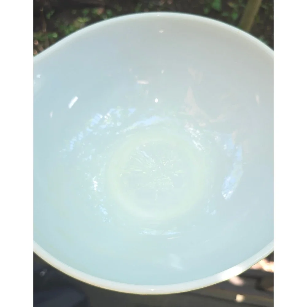 Vintage Pyrex Spring Blossom Green Crazy Daisy Cinderella Mixing Bowl Set 4